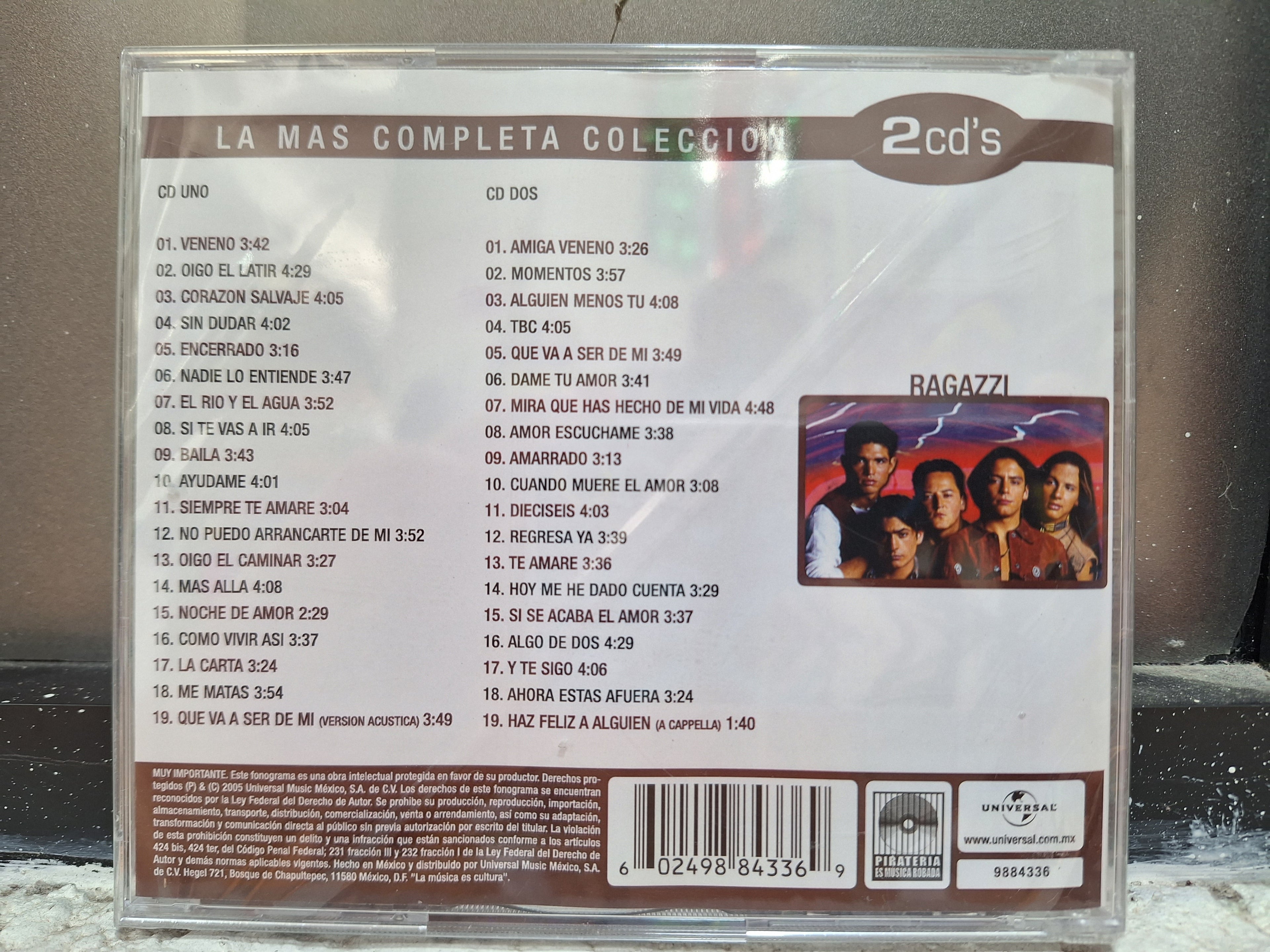 RAGAZZI LA MAS COMPLETA COLECCIÓN 2 CD ORIGINAL NUEVO SELLADO [NACIONAL]