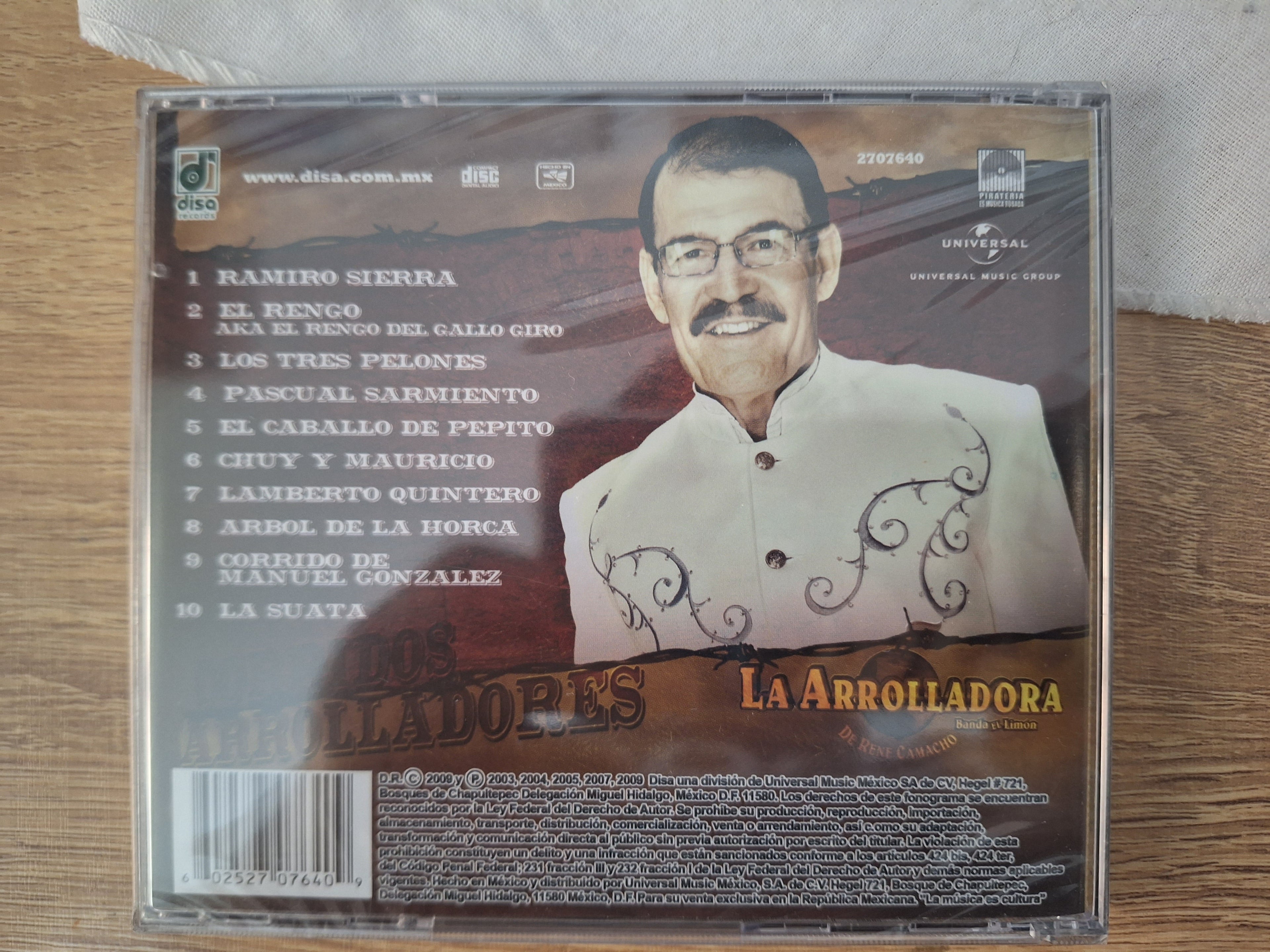 LA ARROLLADORA BANDA EL LIMON DE RENE CAMACHO CORRIDOS ARROLLADORES CD ORIGINAL NUEVO SELLADO [NACIONAL]