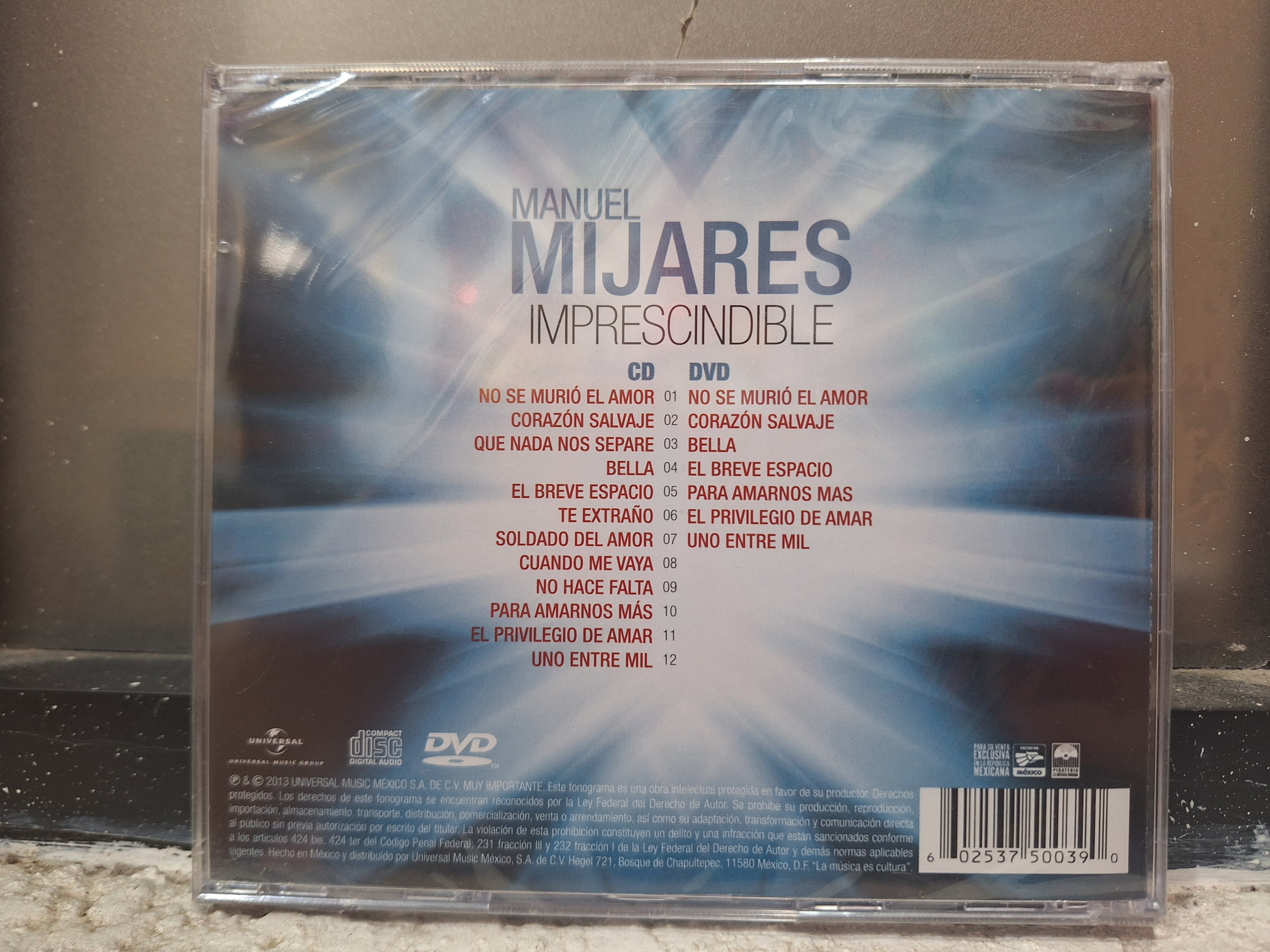 MANUEL MIJARES IMPRESCINDIBLE CD DVDORIGINAL NUEVO SELLADO [NACIONAL]