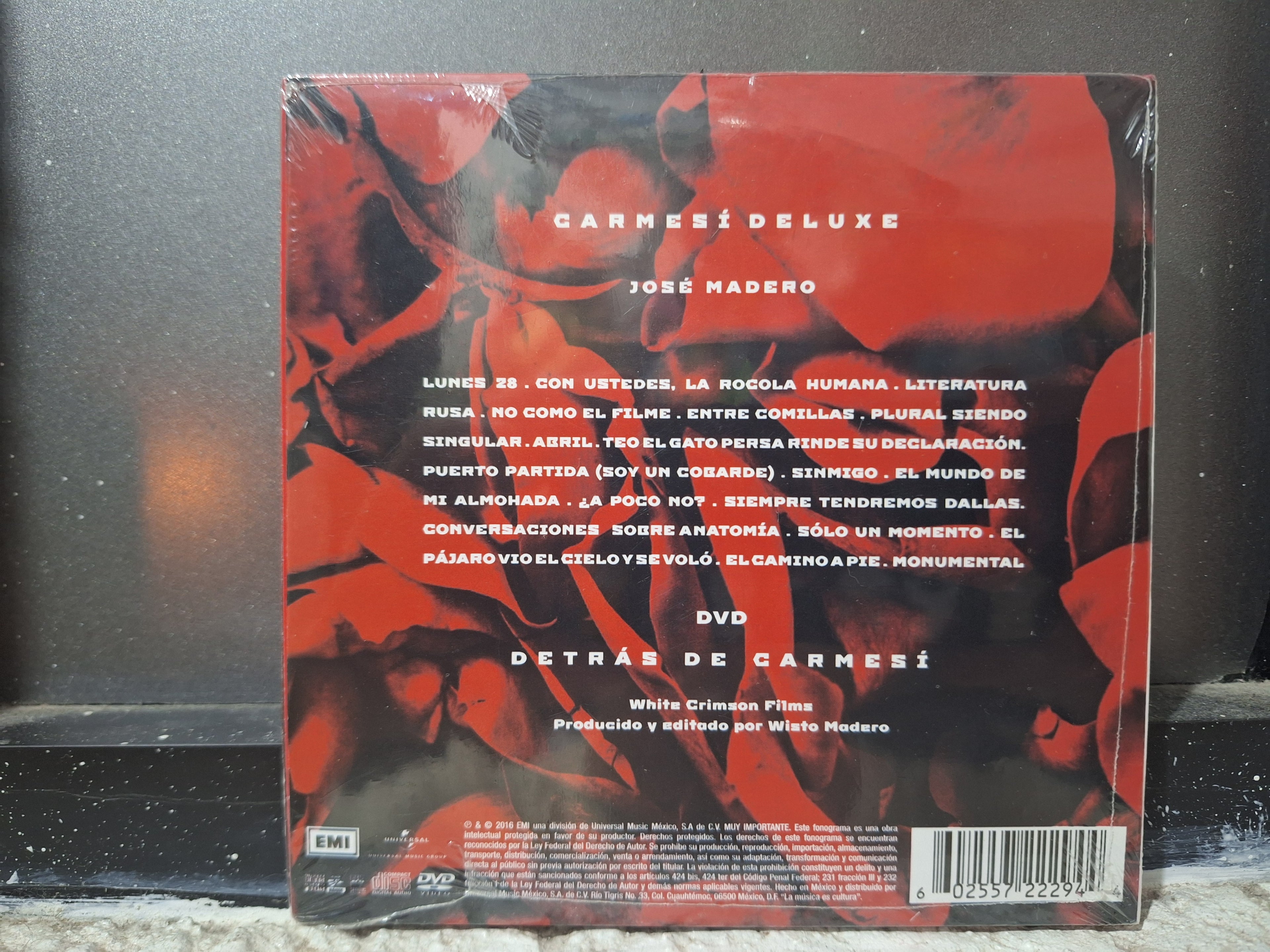 JOSE MADERO CARMESI DELUXE CD+DVD NUEVO ORIGINAL SELLADO