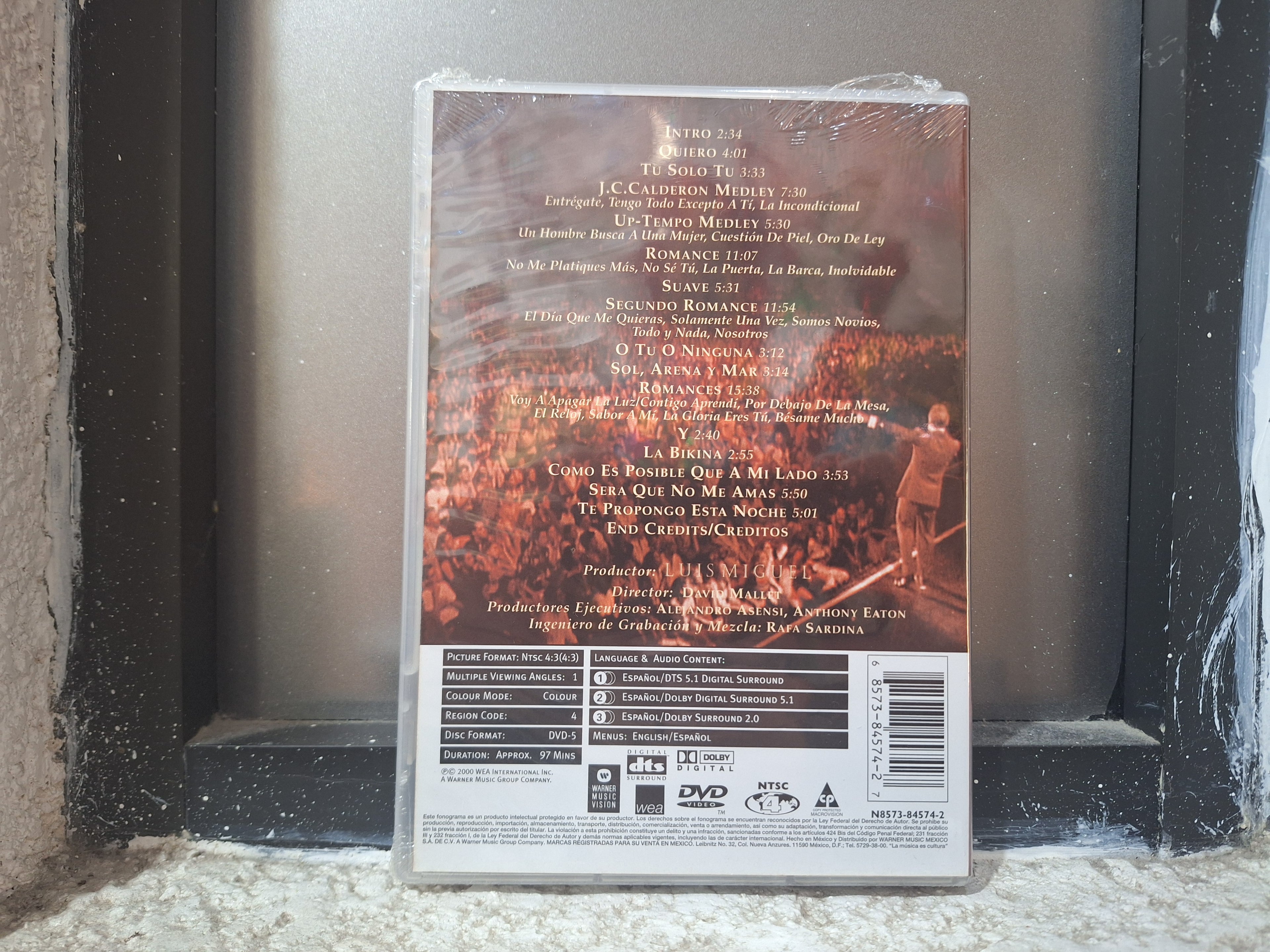 LUIS MIGUEL VIVO DVD ORIGINAL NUEVO SELLADO [NACIONAL]