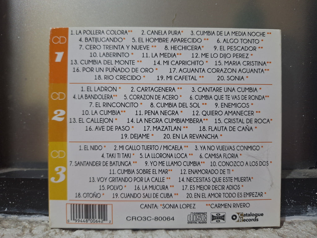 CARMEN RIVERO SONIA LOPEZ 60 EXITOS 3 CD ORIGINAL USADO EN BUEN ESTADO [NACIONAL]