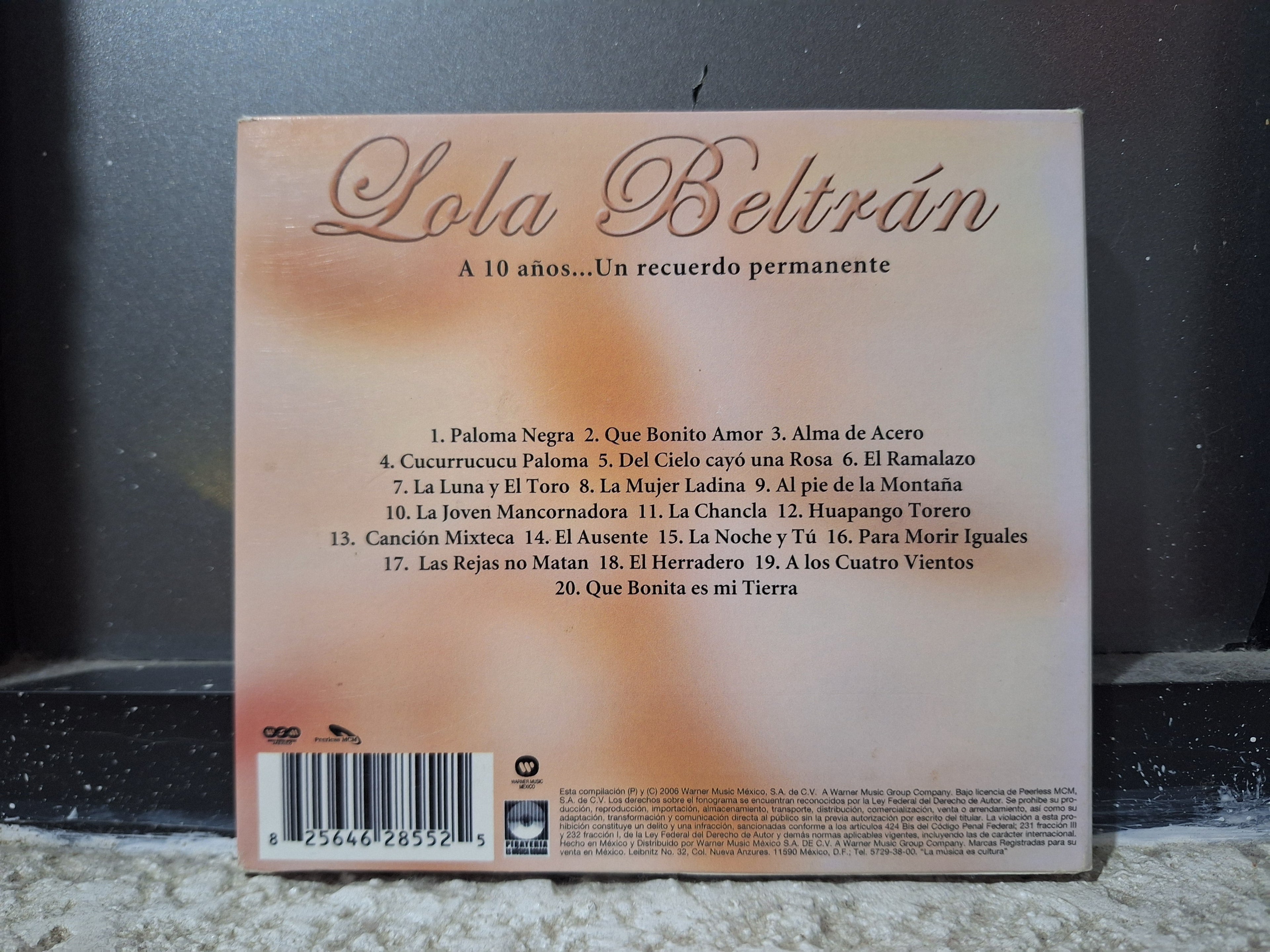 LOLA BELTRAN A 10 AÑOS... UN RECUERDO PERMANENTE CD USADO EN BUEN ESTADO [NAC IONAL]