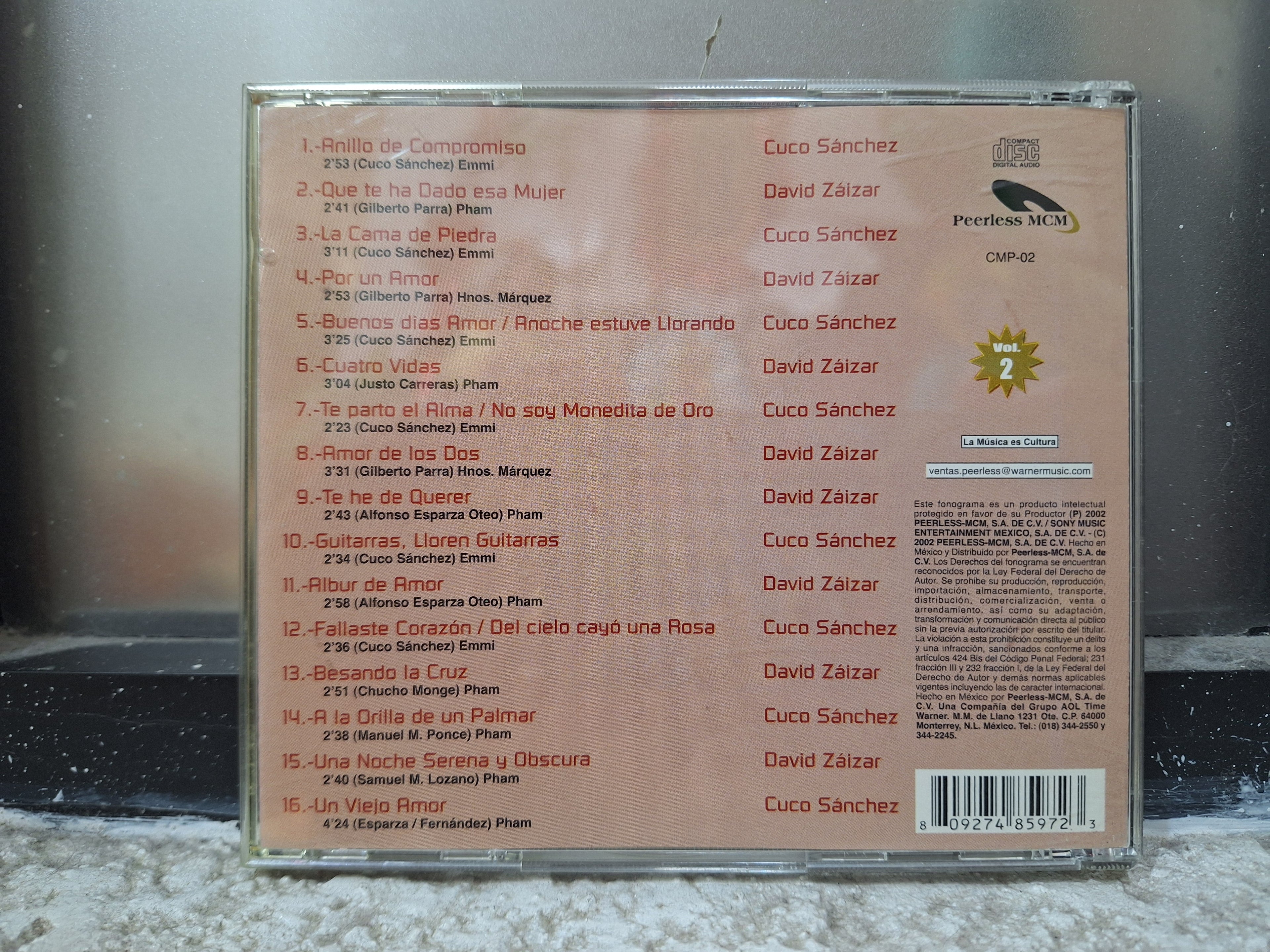 DAVID ZAIZAR CUCO SANCHEZ ASES MUSICALES CD USADO EN BUEN ESTADO [NACIONAL]