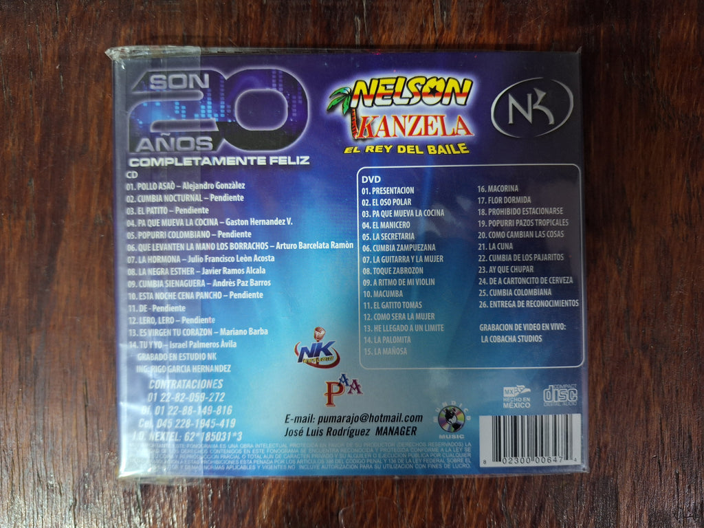 NELSON KANZELA SON 20 AÑOS COMPLETAMENTE FELIZ CD ORIGINAL NUEVO SELLADO