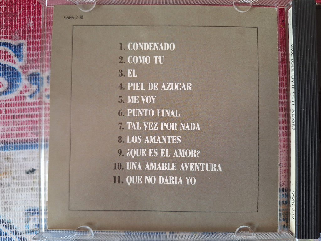 JOSE JOSE ¿QUE ES EL AMOR? CD ORIGINAL USADO EN BUENAS CONDICIONES [NACIONAL]