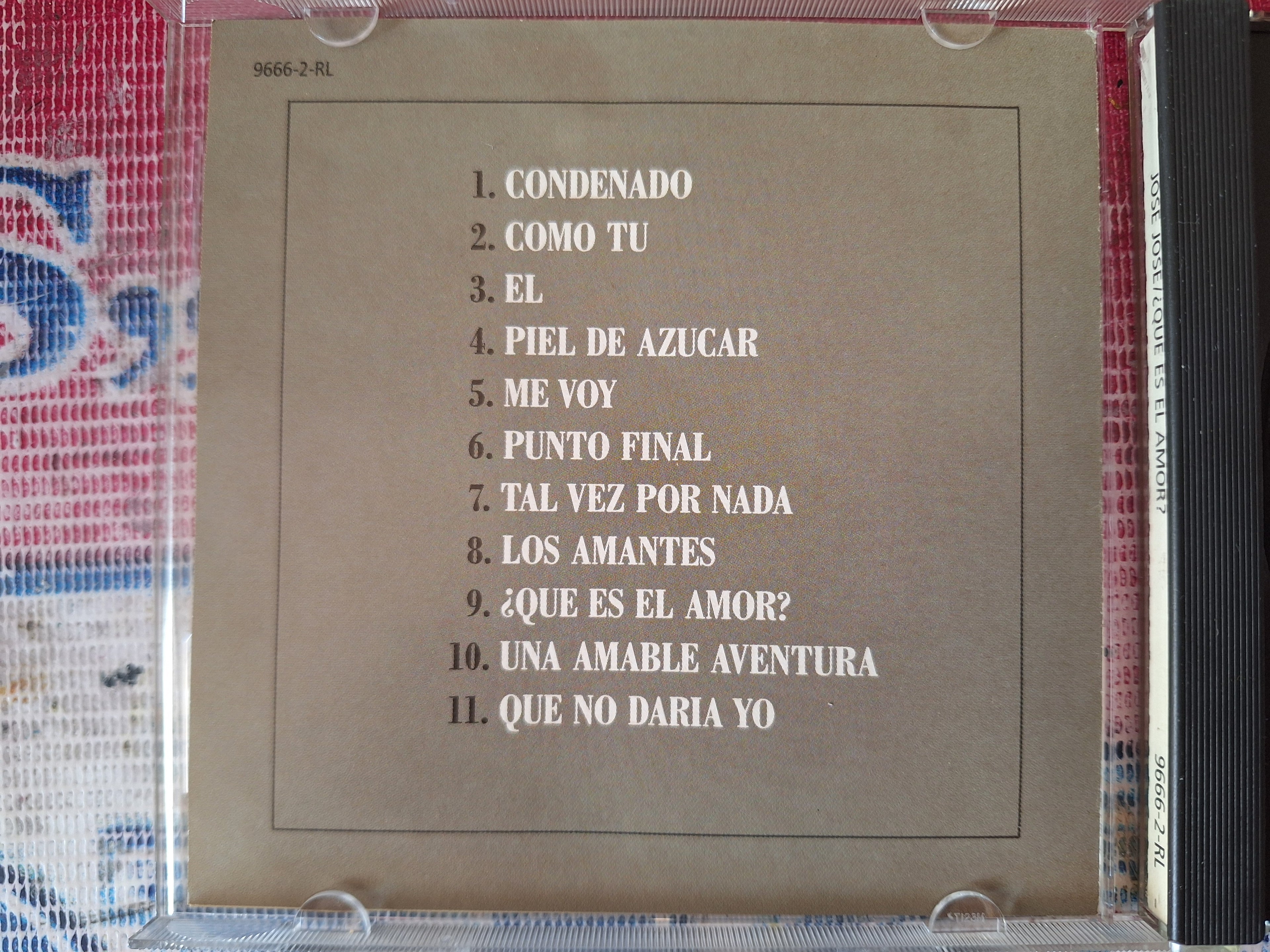 JOSE JOSE ¿QUE ES EL AMOR? CD ORIGINAL USADO EN BUENAS CONDICIONES [NACIONAL]