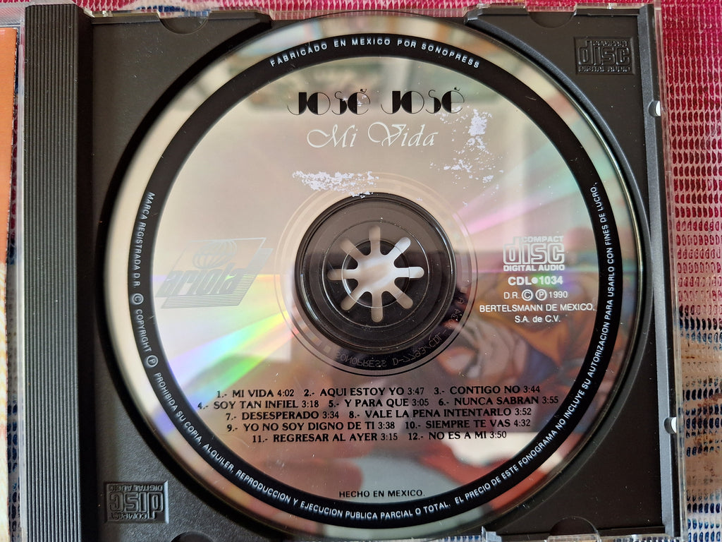 JOSE JOSE MI VIDA CD ORIGINAL USADO EN BUENAS CONDICIONES [NACIONAL]