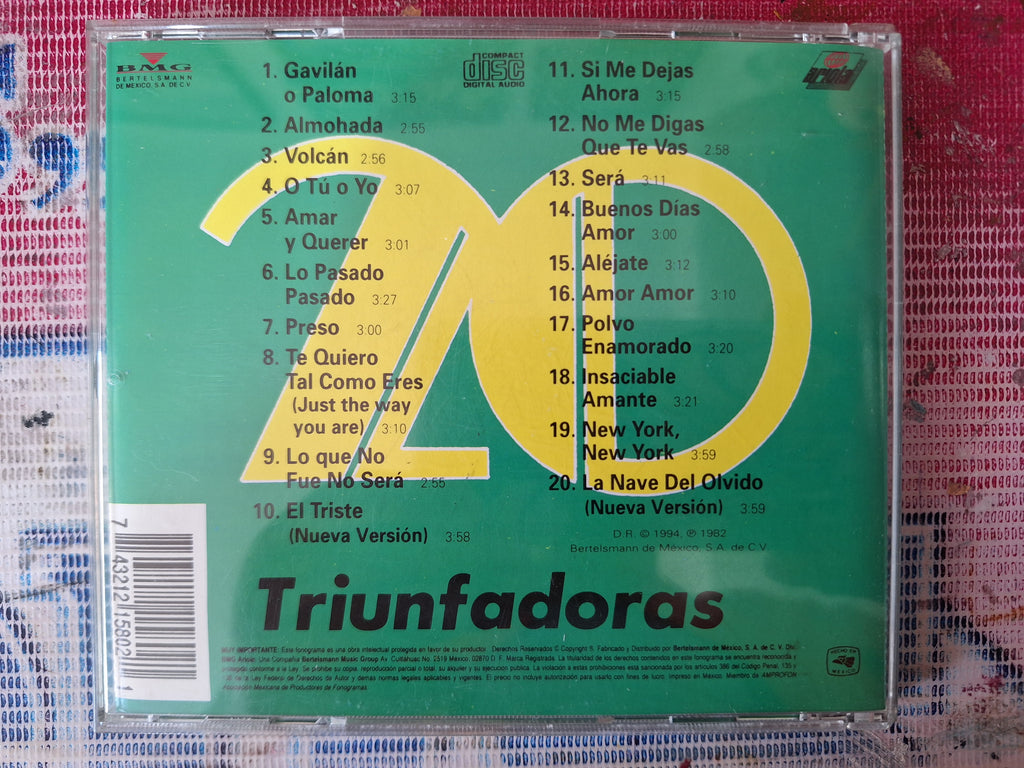 JOSE JOSE 20 TRIUNFADORAS CD ORIGINAL USADO EN BUENAS CONDICIONES [NACIONAL]