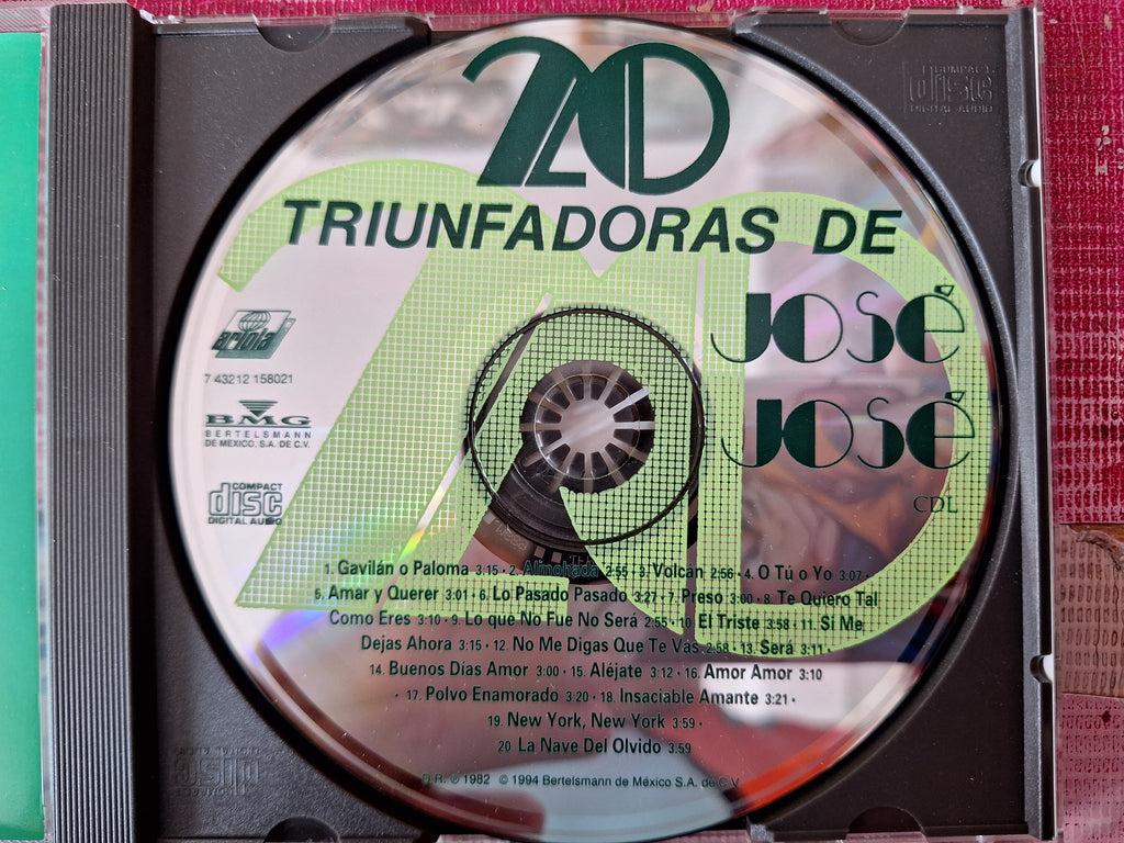JOSE JOSE 20 TRIUNFADORAS CD ORIGINAL USADO EN BUENAS CONDICIONES [NACIONAL]