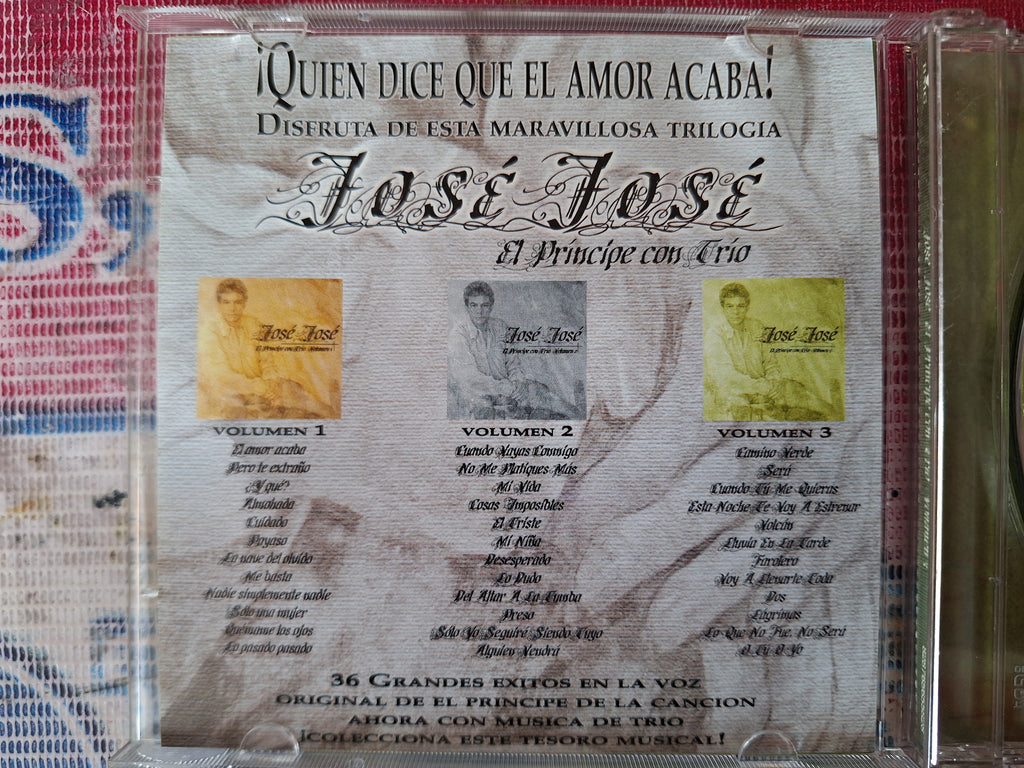 JOSE JOSE CON TRIO VOLUMEN 3 CD ORIGINAL USADO EN BUENAS CONDICIONES [NACIONAL]