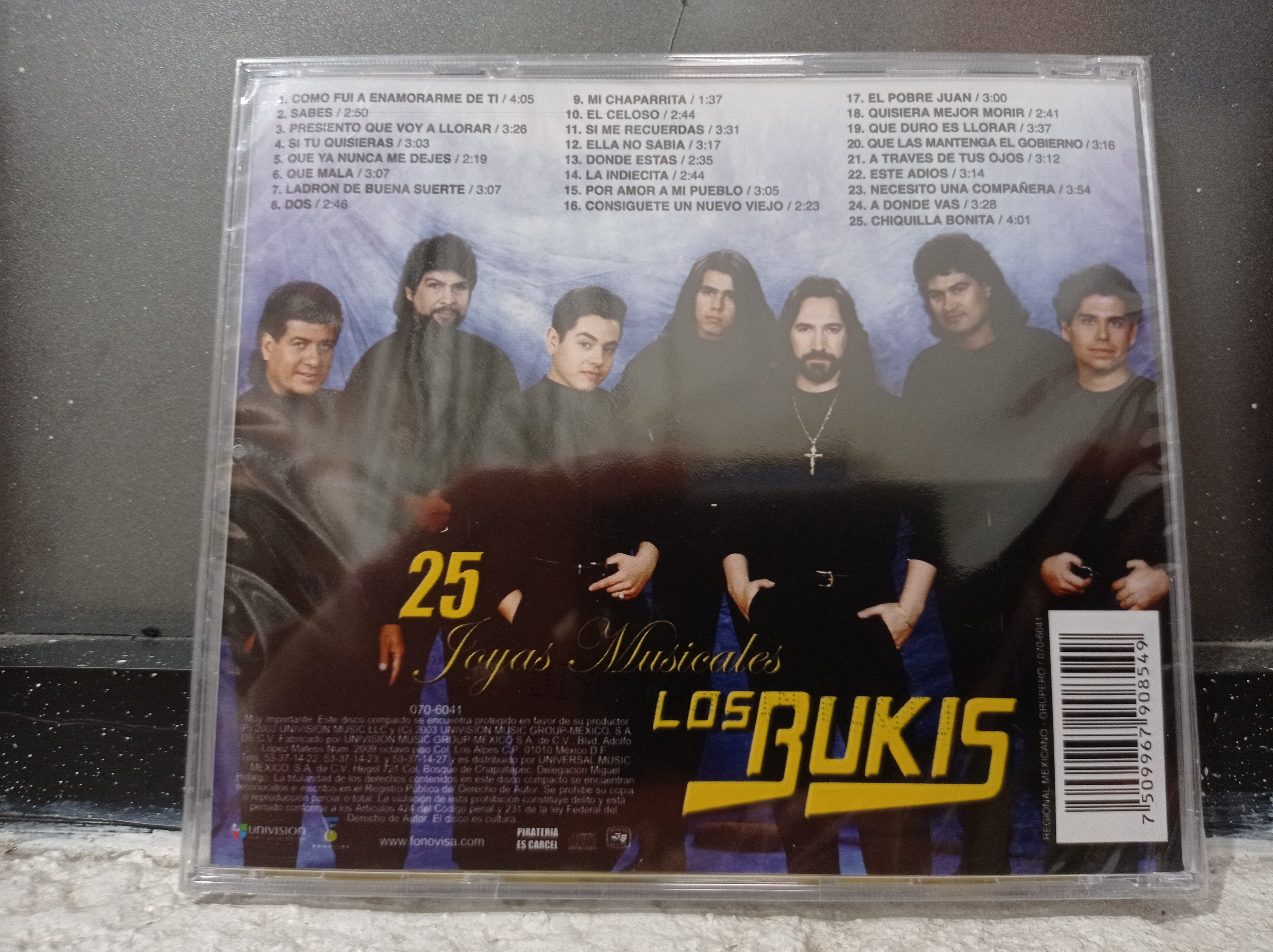 LOS BUKIS 25 JOYAS MUSICALES CD ORIGINAL NUEVO SELLADO REEDICION [NACIONAL]