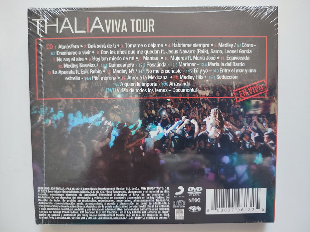 THALIA VIVA TOUR CD DVD ORIGINAL NUEVO SELLADO [NACIONAL]