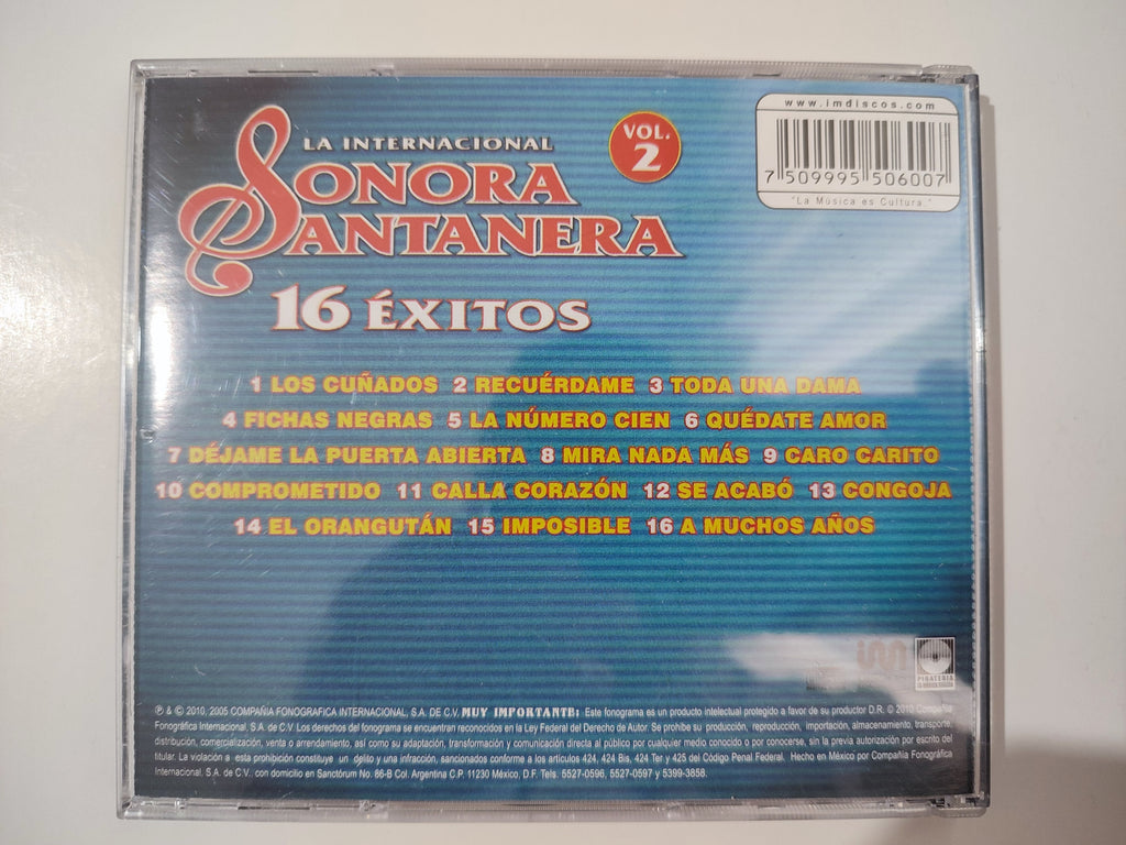 LA INT SONORA SANTANERA 16 EXITOS VOL. 2 CD ORIGINAL USADO EN BUENAS CONDICIONES [NACIONAL]