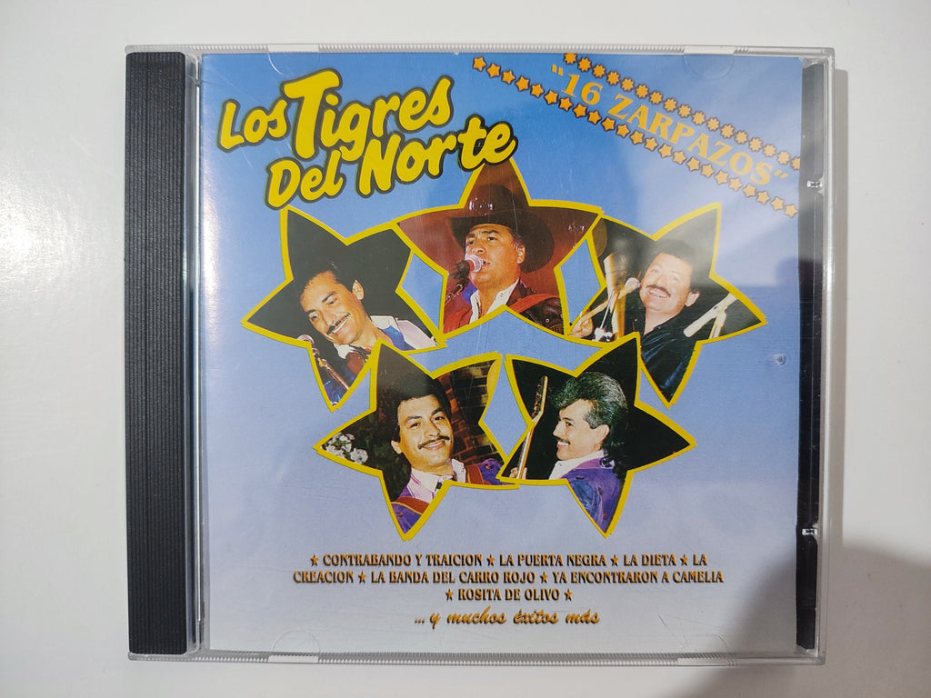 LOS TIGRES DEL NORTE 16 ZARPAZOS CD USADO EN BUEN ESTADO [NACIONAL]