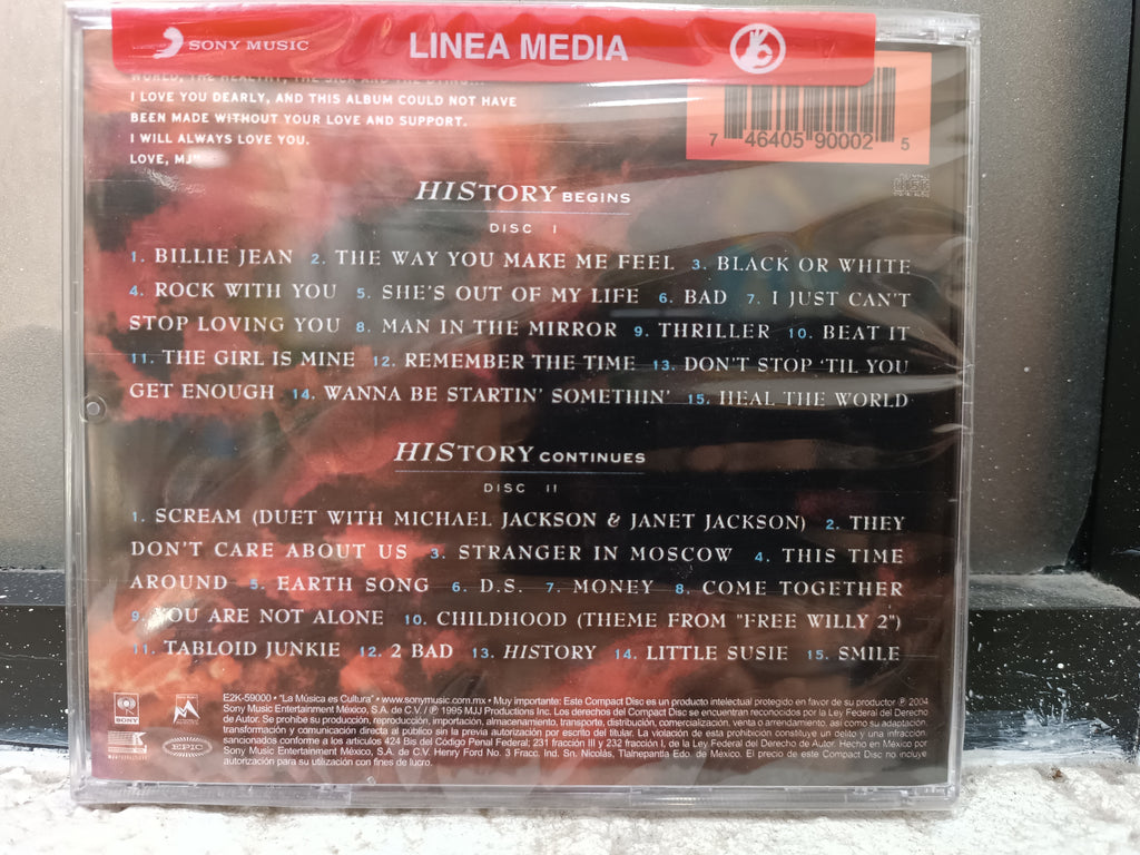MICHAEL JACKSON HISTORY 2 CD NUEVO ORIGINAL SELLADO