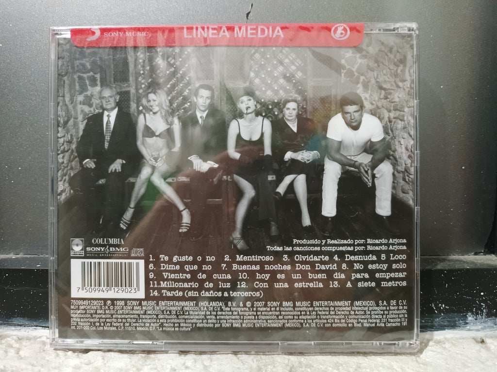RICARDO ARJONA SIN DAÑOS A TERCEROS CD ORIGINAL NUEVO SELLADO [NACIONAL] [REEDICION]