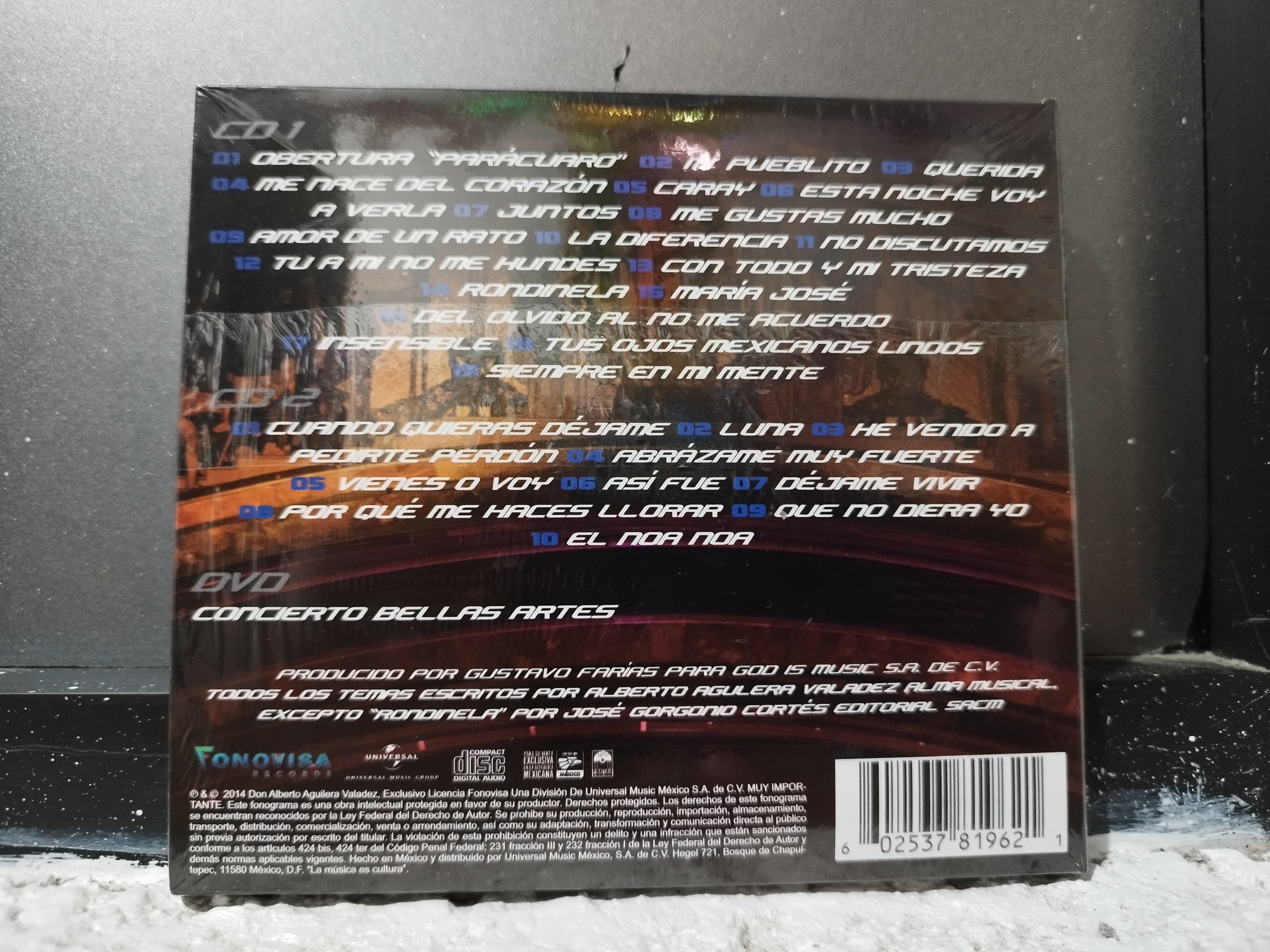 JUAN GABRIEL MIS 40 EN BELLAS ARTES 2CD+DVD ORIGINAL NUEVO SELLADO [NACIONAL]