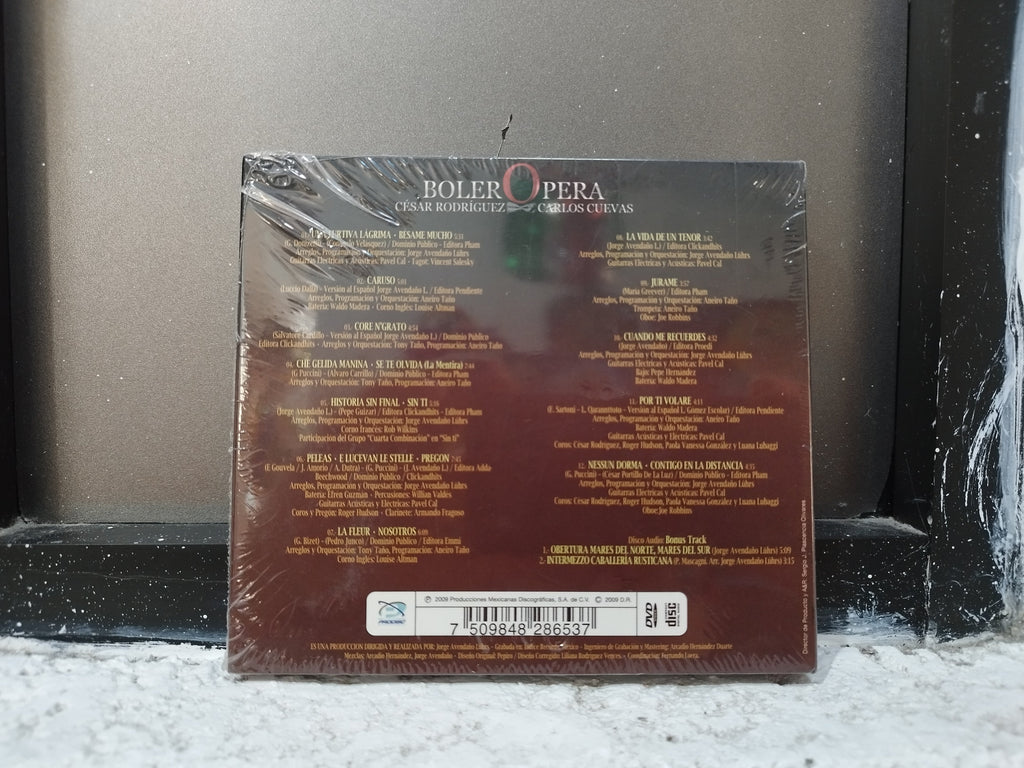 CARLOS CUEVAS CESAR RODRIGUEZ BOLEROPERA CD DVD ORIGINAL NUEVO SELLADO [NACIONAL]