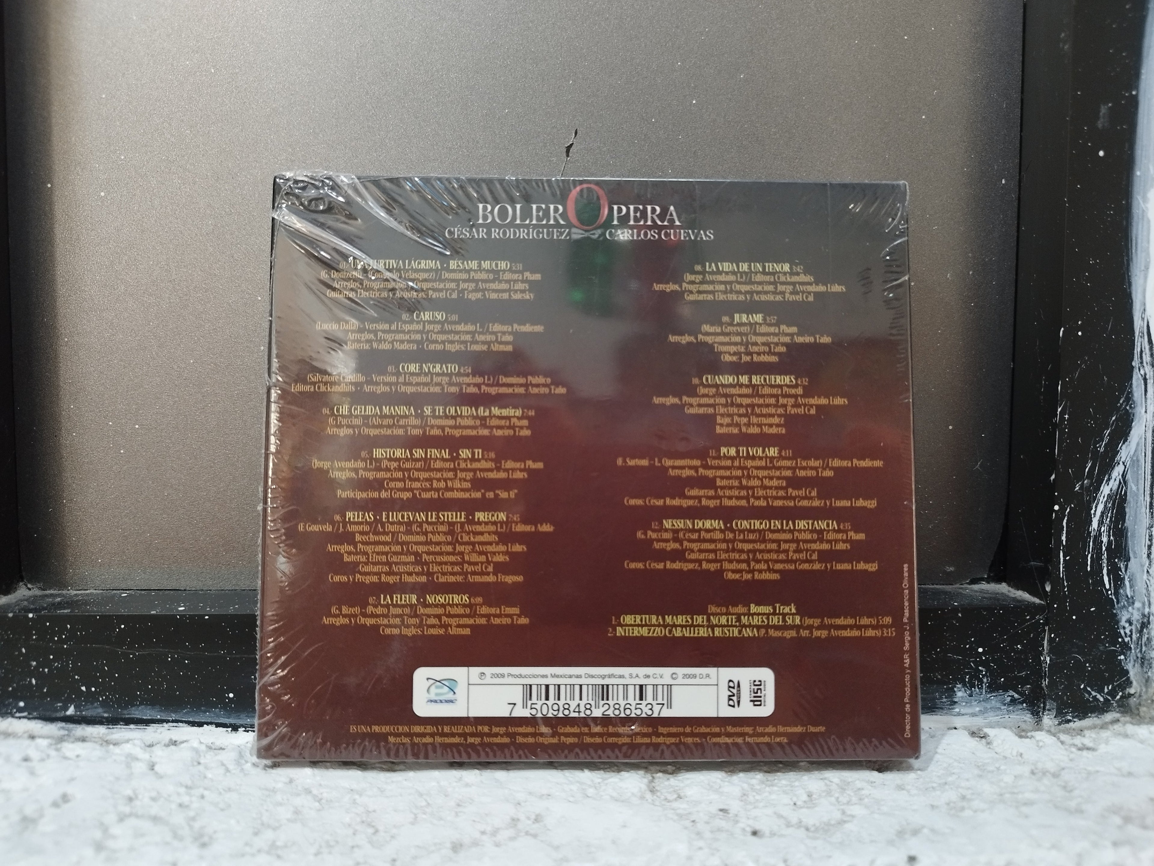 CARLOS CUEVAS CESAR RODRIGUEZ BOLEROPERA CD DVD ORIGINAL NUEVO SELLADO [NACIONAL]