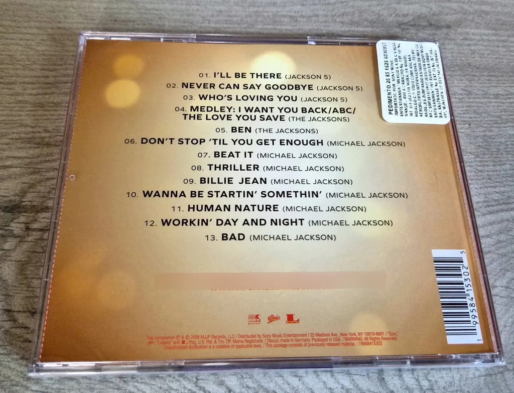 MICHAEL JACKSON MICHAEL SOUNDTRACK DE LA PELICULA CD ORIGINAL NUEVO SELLADO [IMPORTADO]